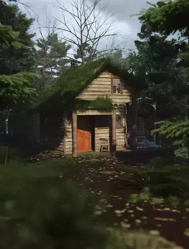 Old Abandoned House with grass