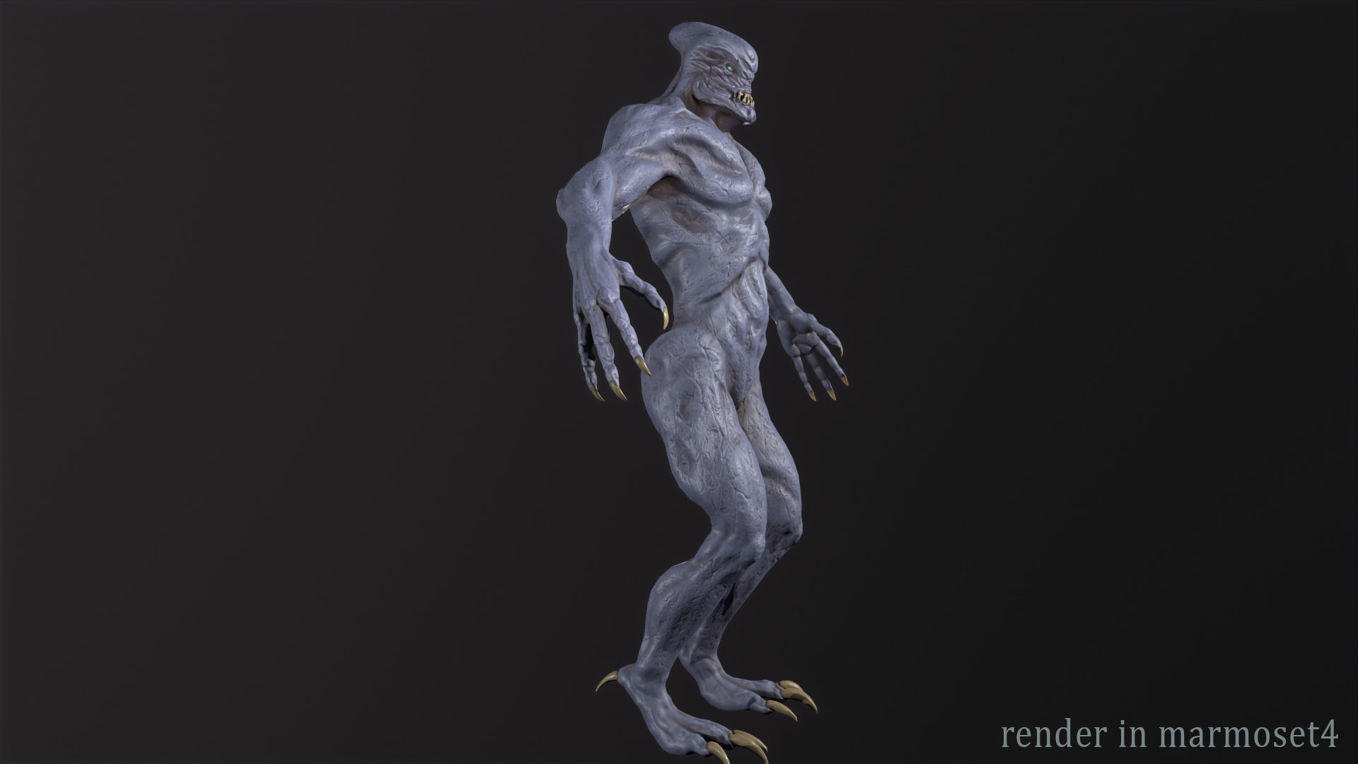 Alien Monster Low-poly 3D model_13