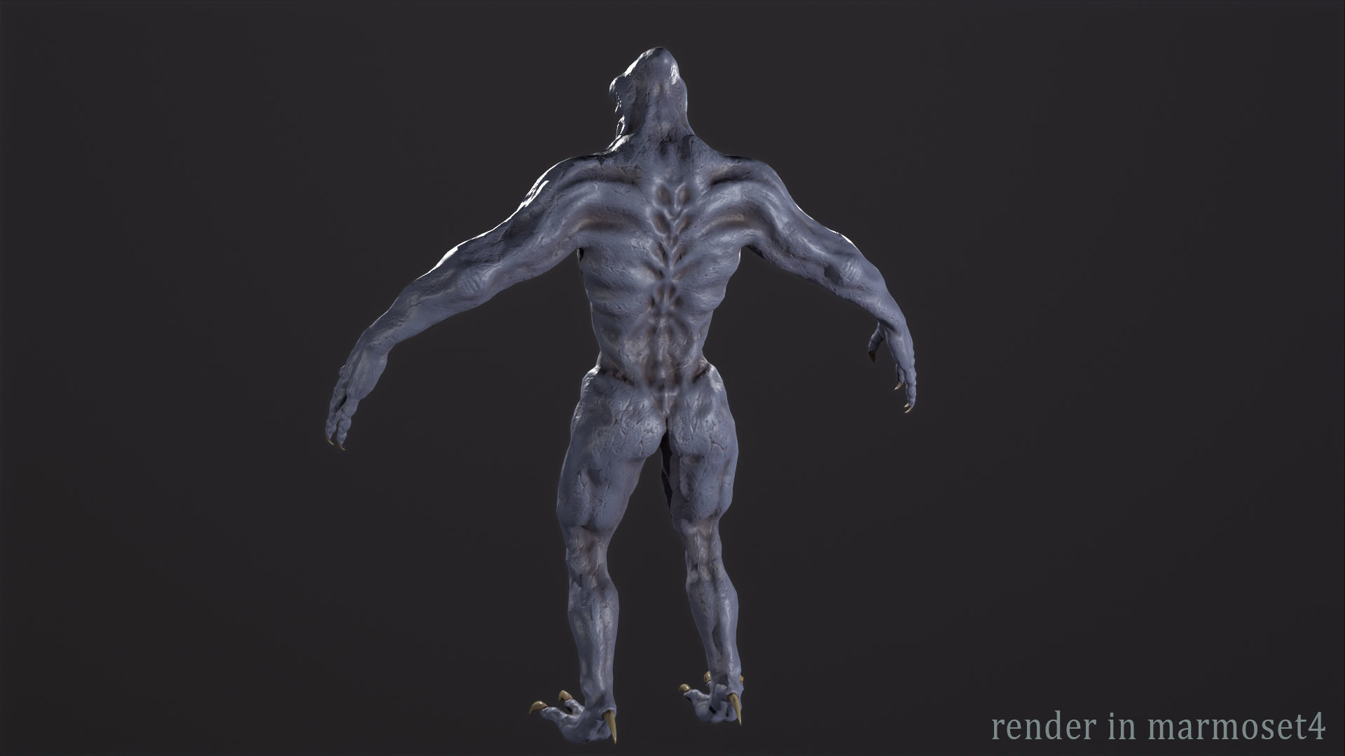 Alien Monster Low-poly 3D model_12