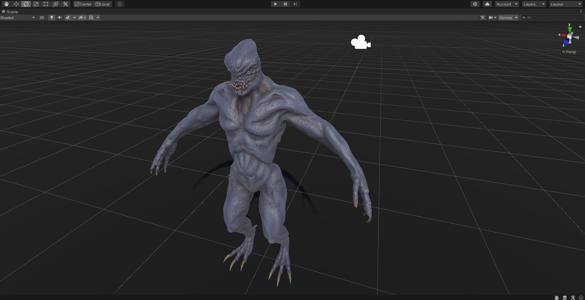 Alien Monster Low-poly 3D model_14