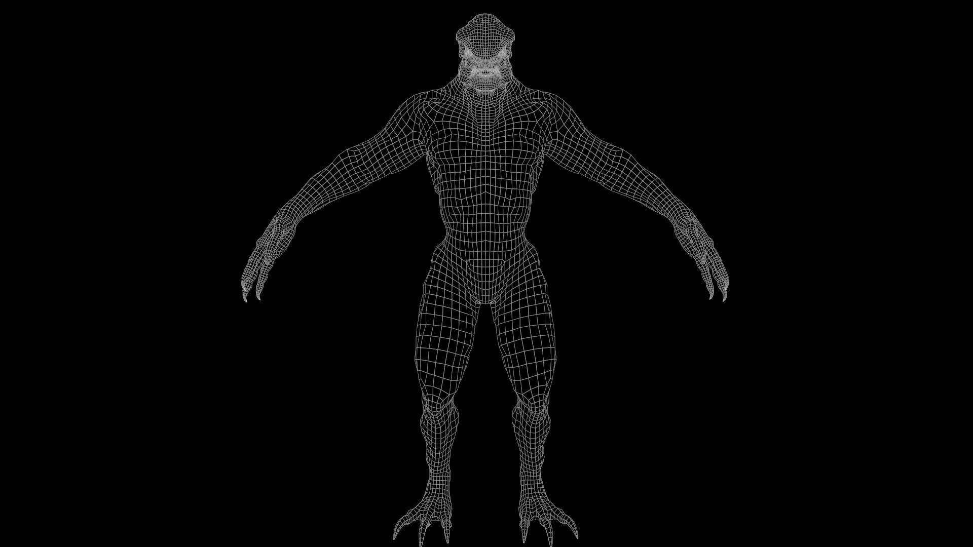 Alien Monster Low-poly 3D model_15