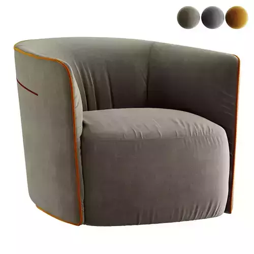  santa monica armchair Low-poly 3D model