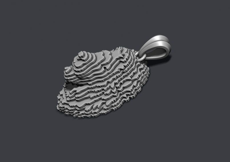 sliced Lion pendant v2 3D print model_7