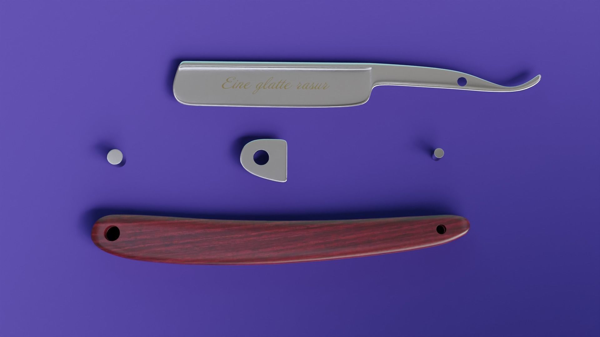 Straight razor 3D model_3