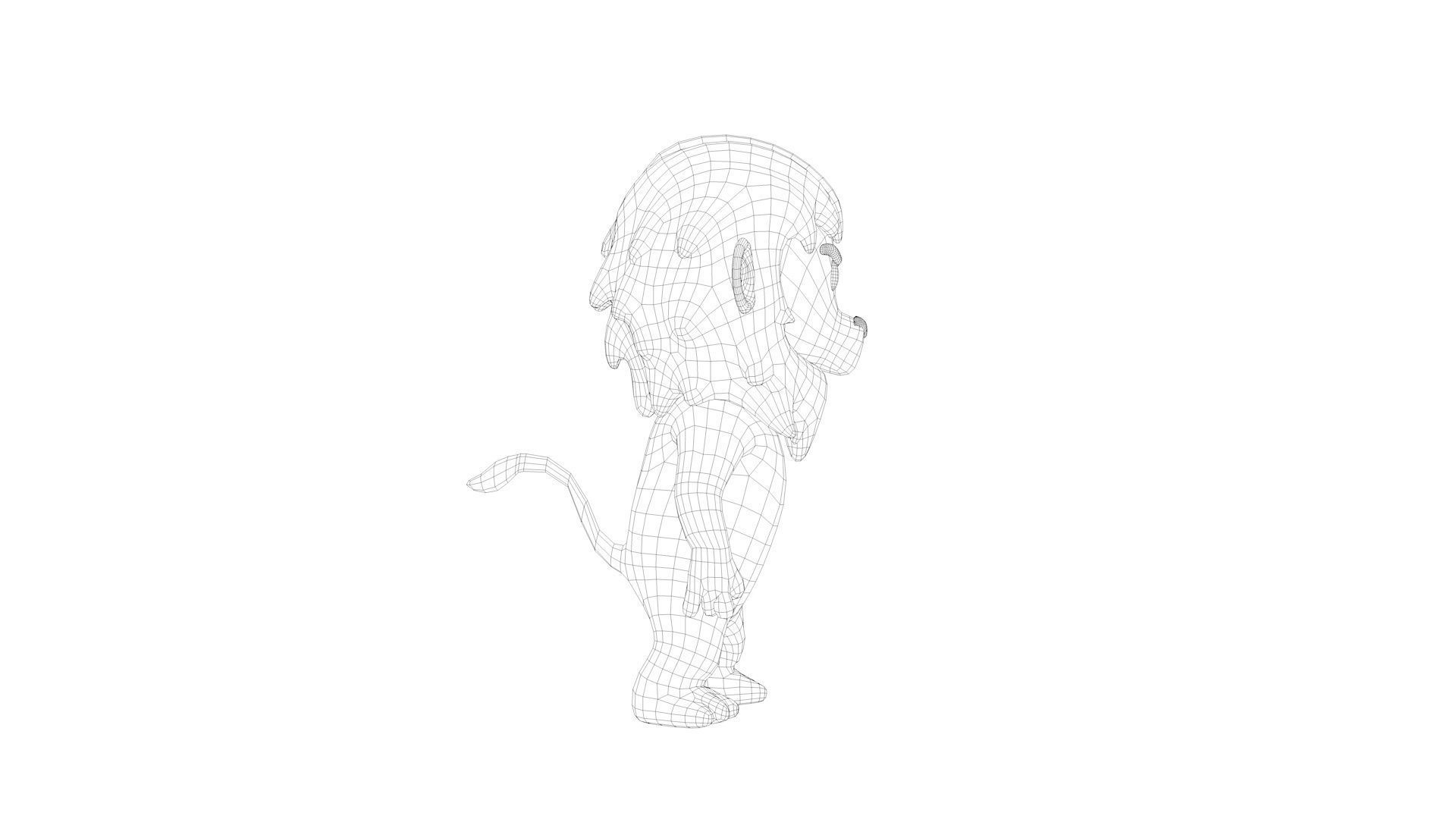 Cartoon Lion Character Low-poly 3D model_20