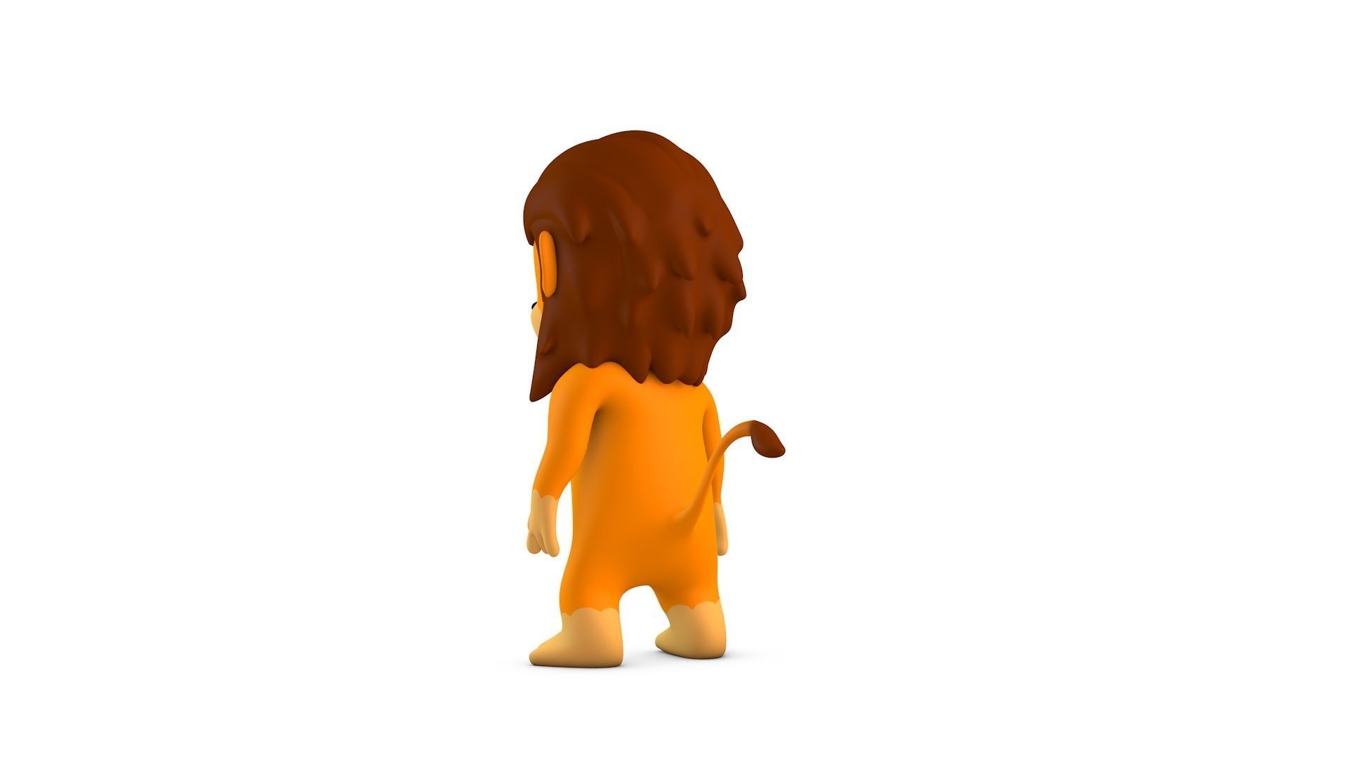 Cartoon Lion Character Low-poly 3D model_3