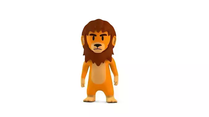 Cartoon Lion Character