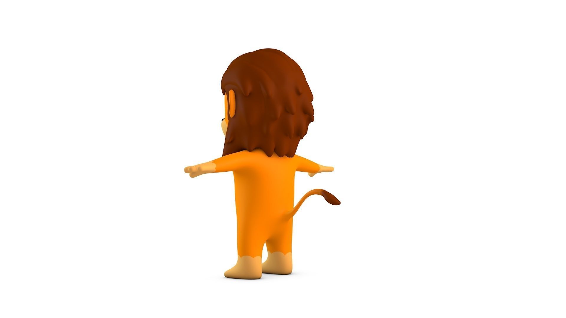 Cartoon Lion Character Low-poly 3D model_8