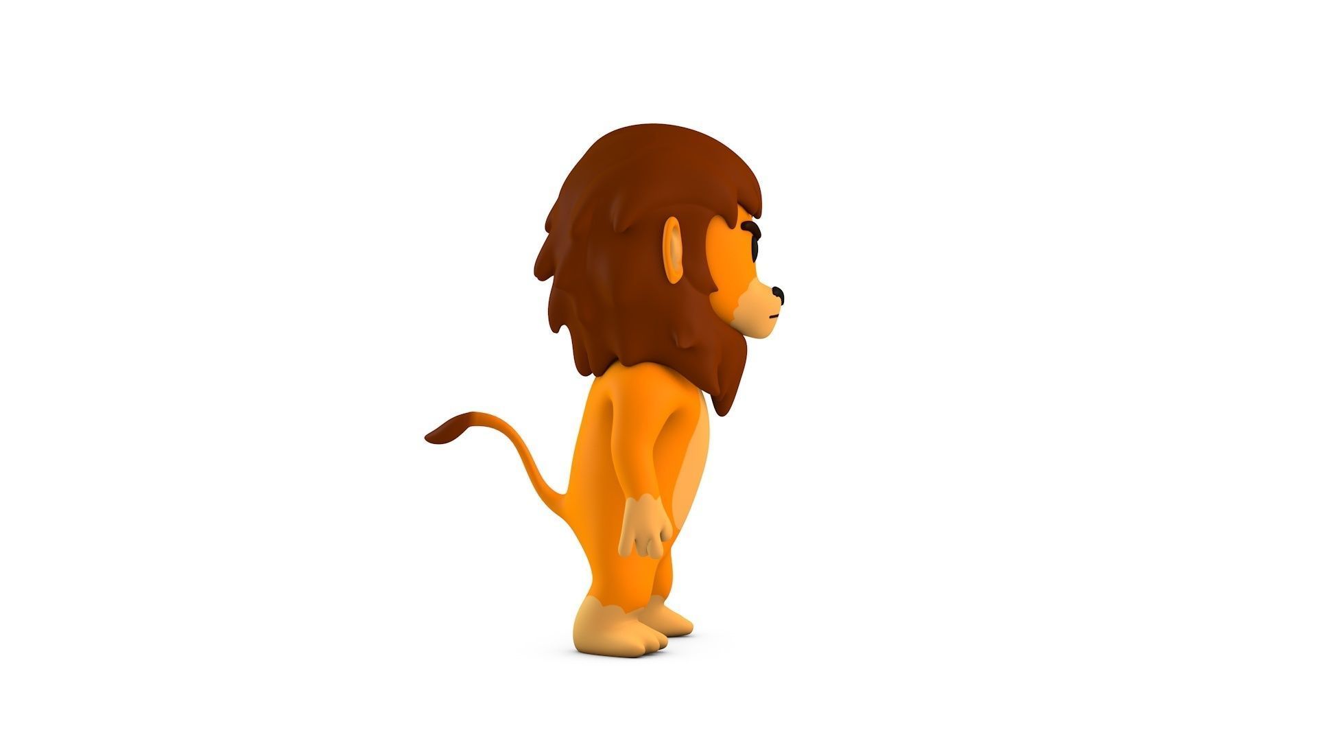 Cartoon Lion Character Low-poly 3D model_5