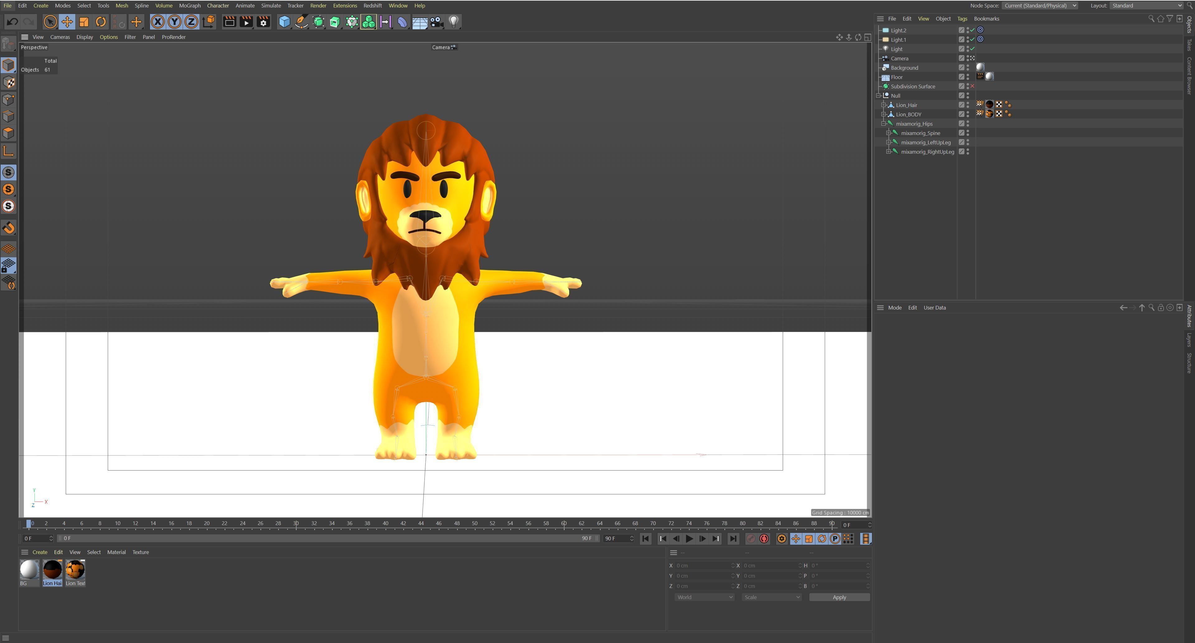 Cartoon Lion Character Low-poly 3D model_14