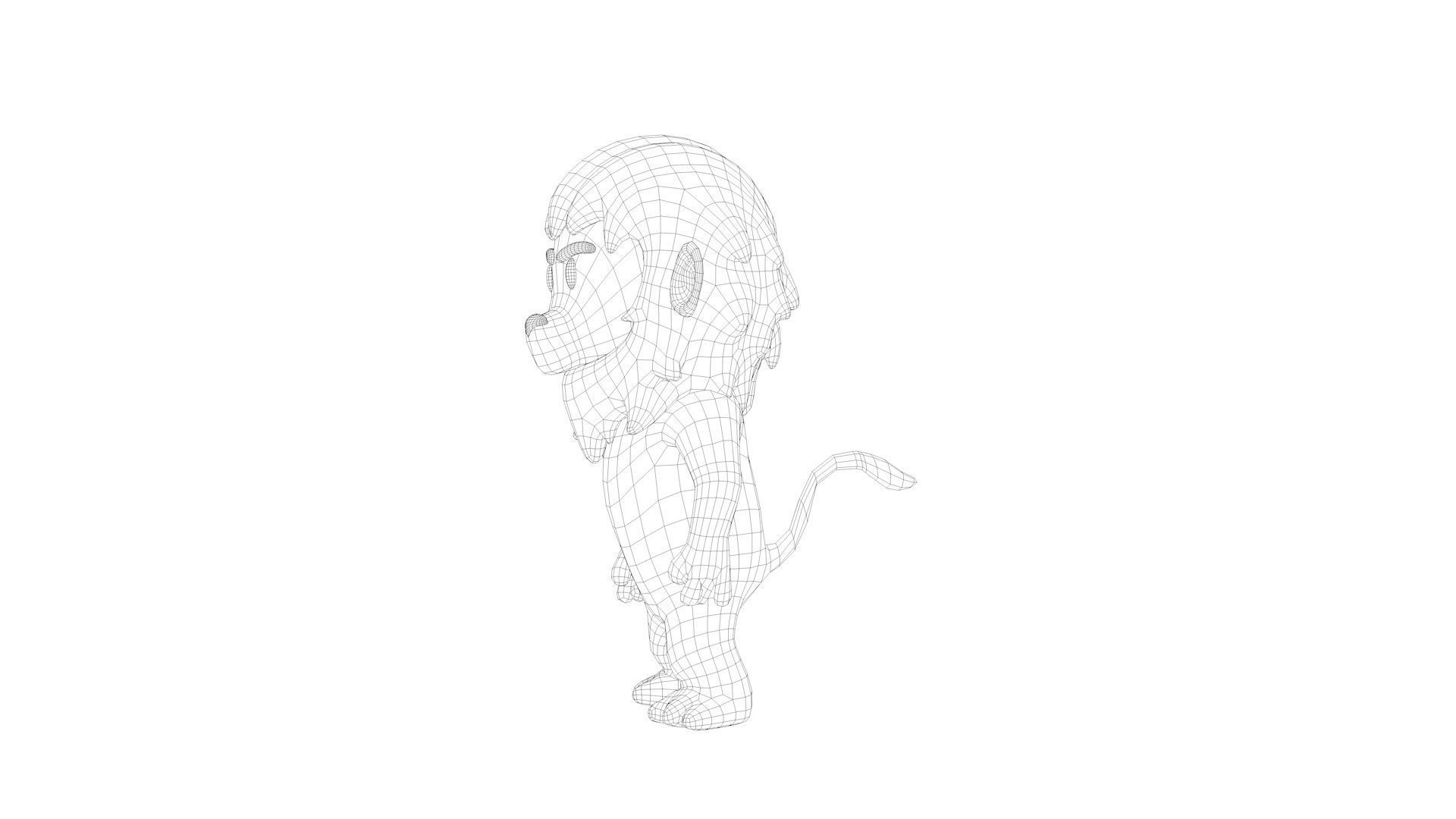 Cartoon Lion Character Low-poly 3D model_17