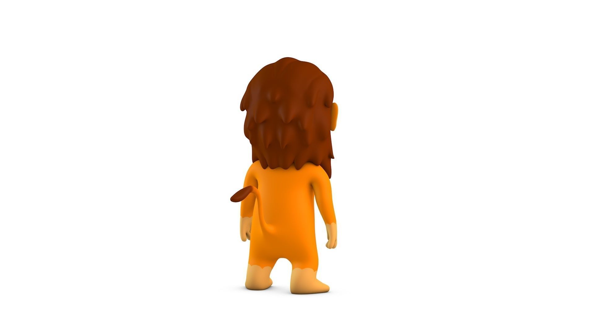 Cartoon Lion Character Low-poly 3D model_4
