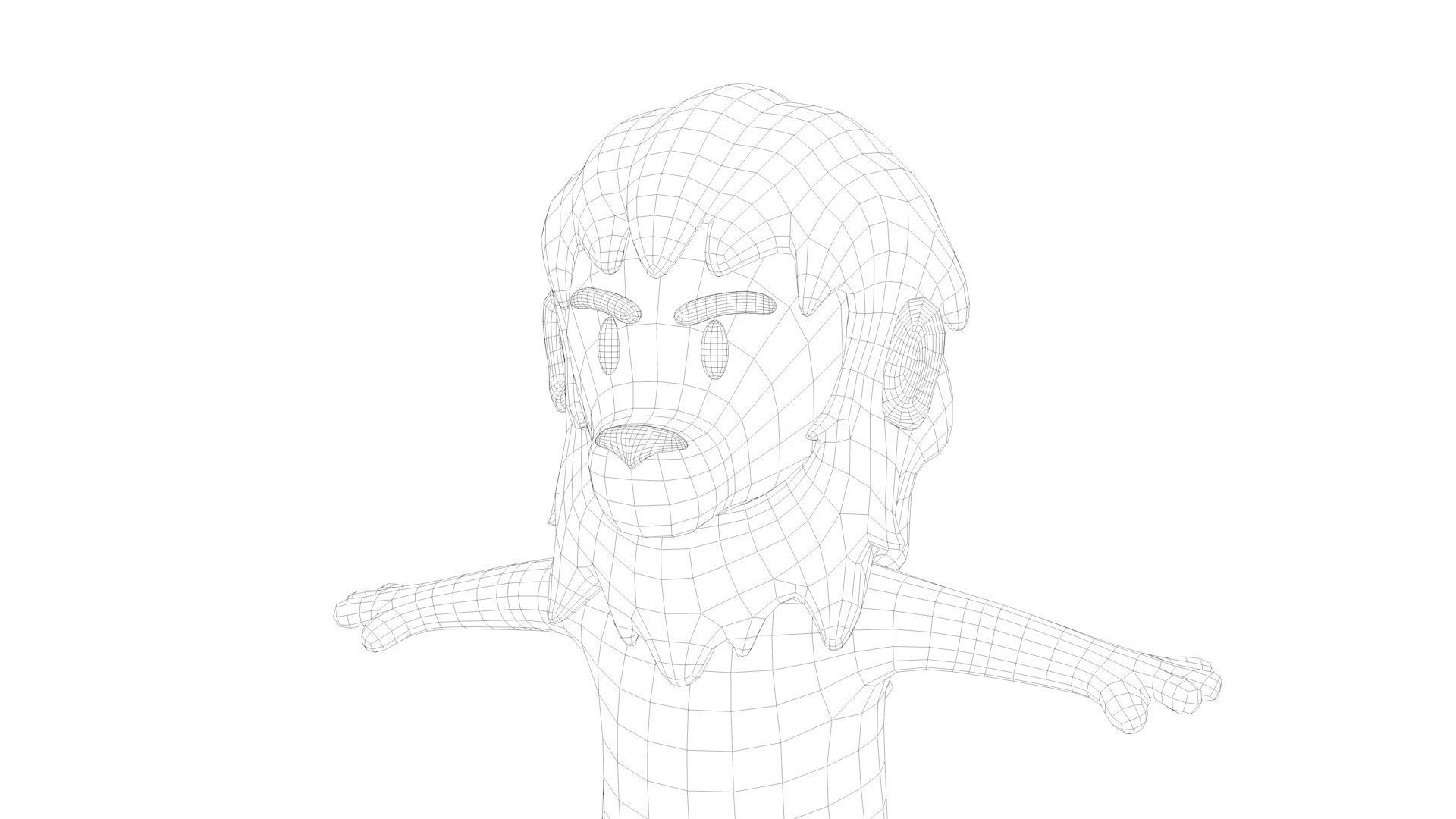 Cartoon Lion Character Low-poly 3D model_27