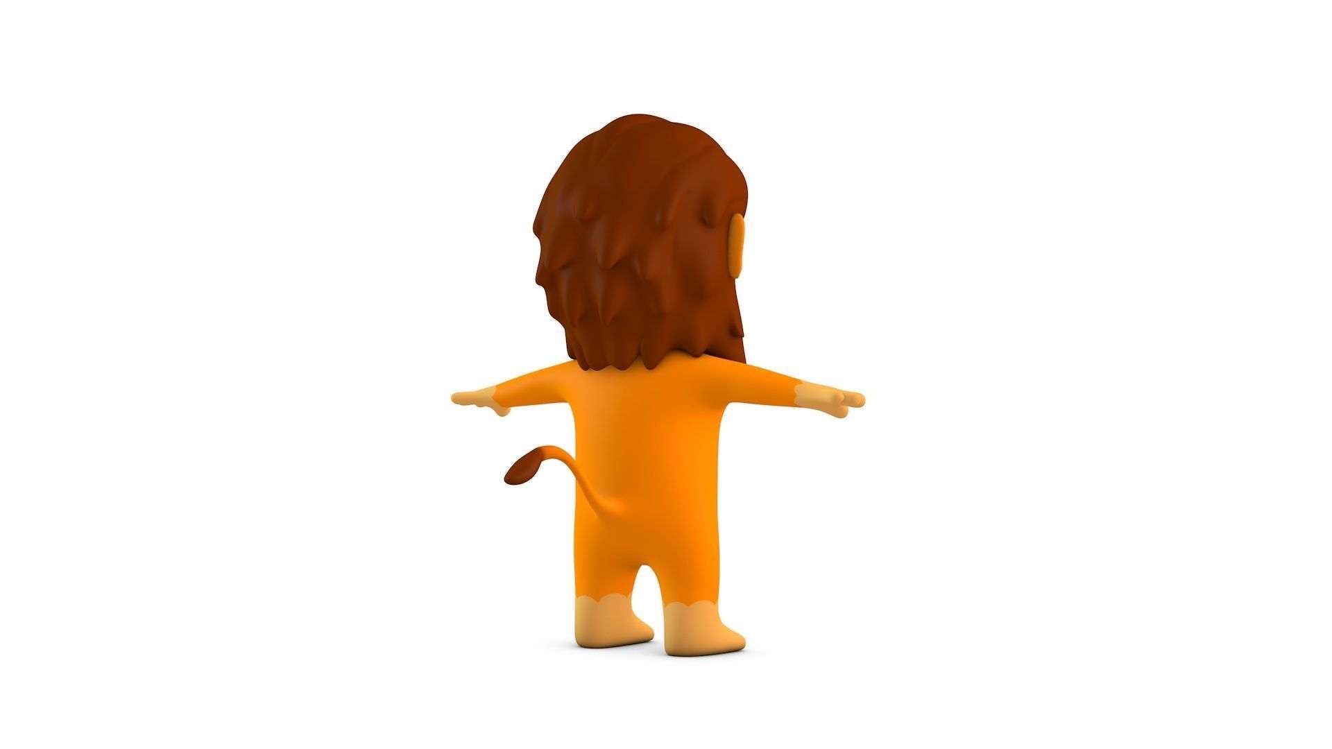 Cartoon Lion Character Low-poly 3D model_9