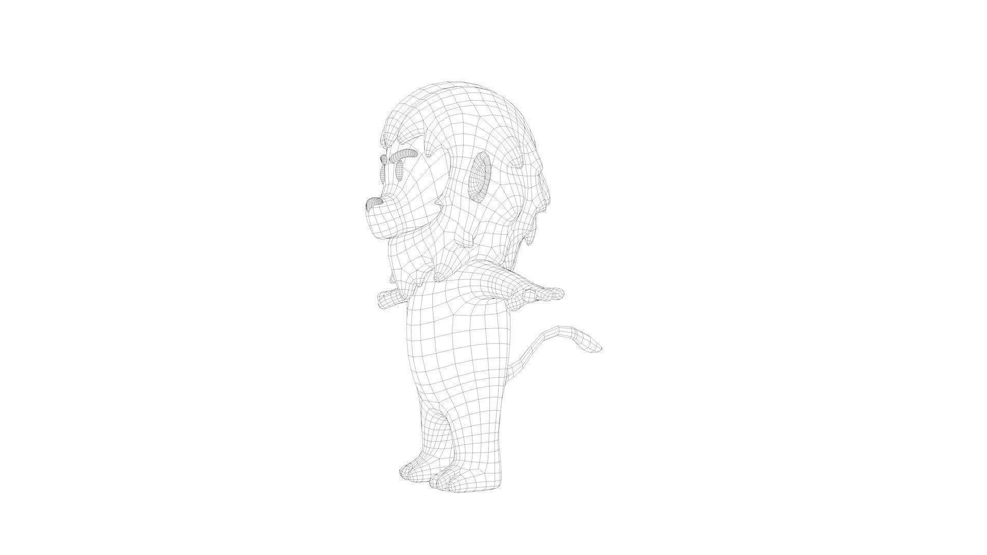Cartoon Lion Character Low-poly 3D model_23