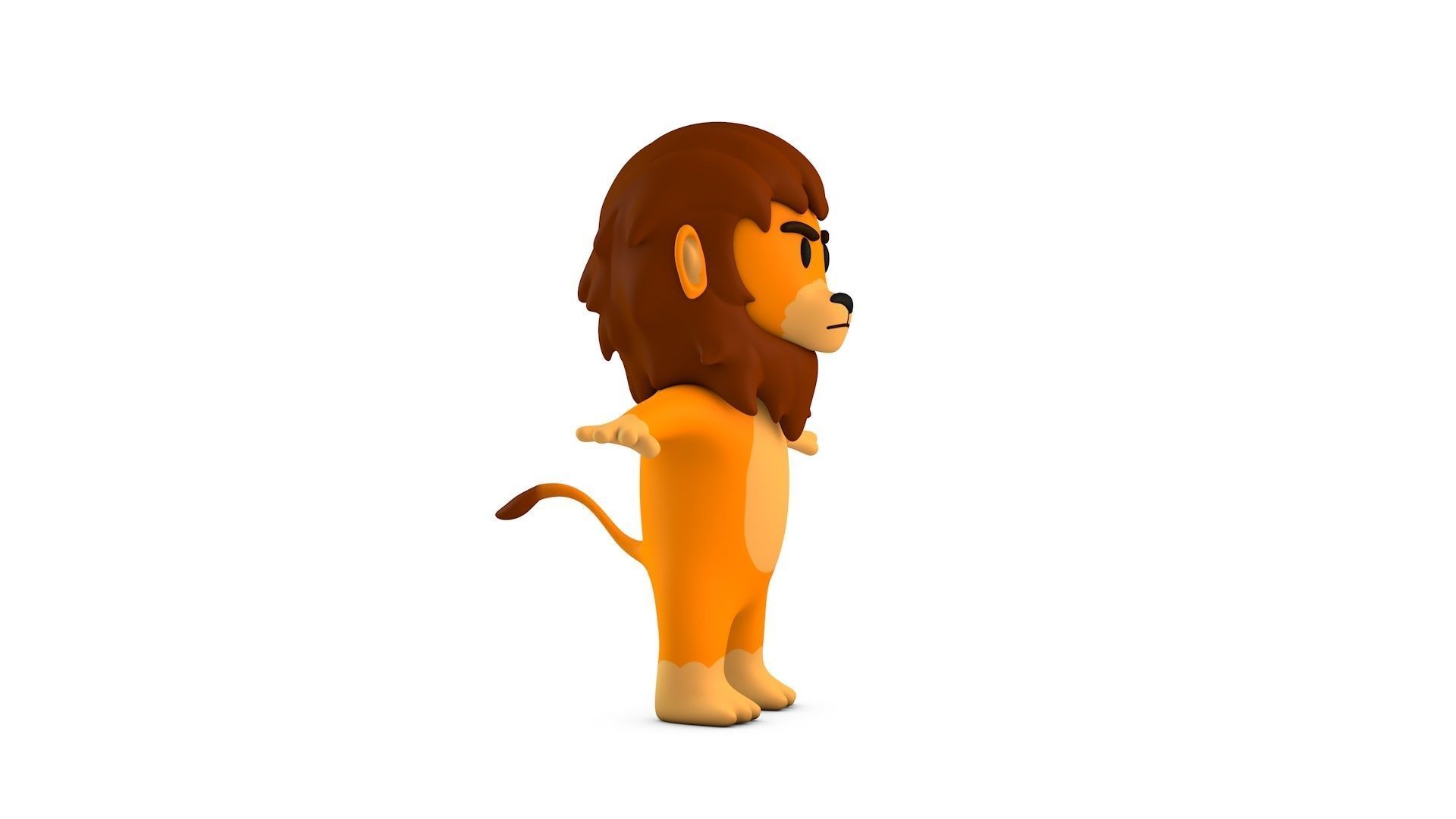 Cartoon Lion Character Low-poly 3D model_10