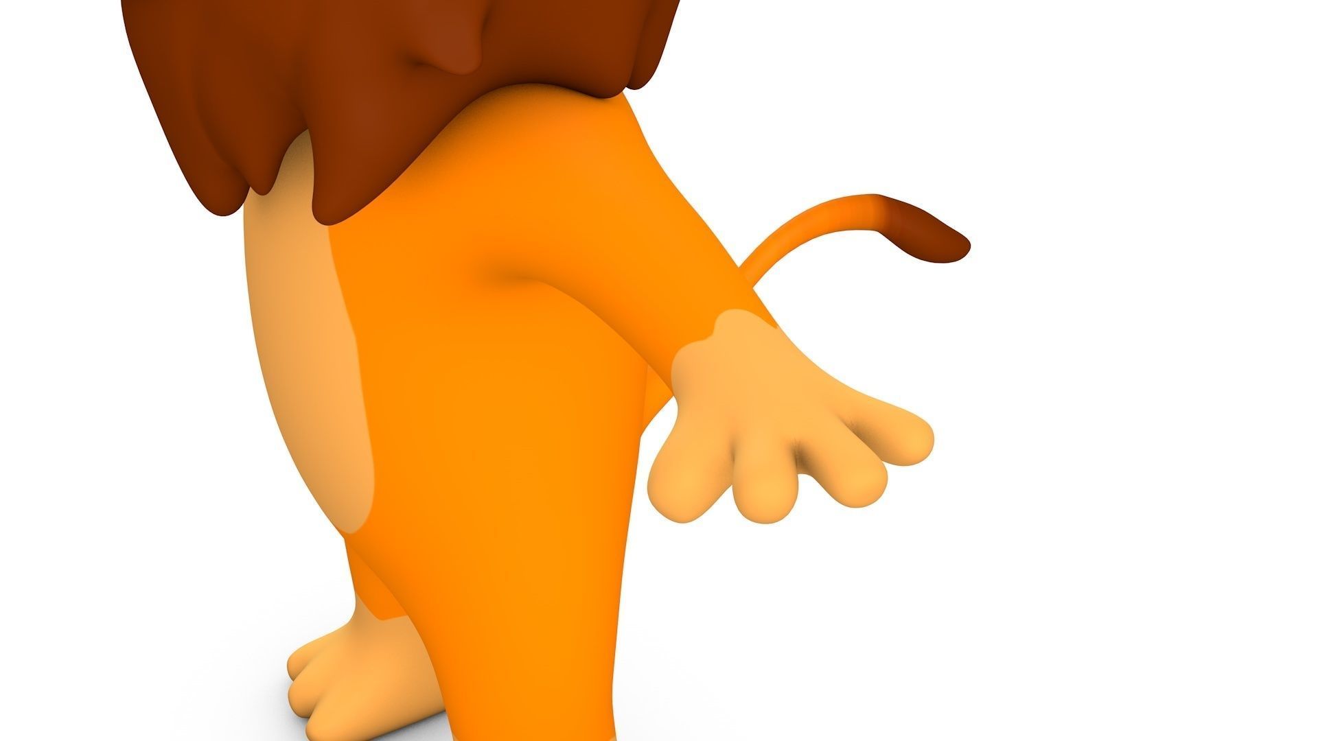 Cartoon Lion Character Low-poly 3D model_12