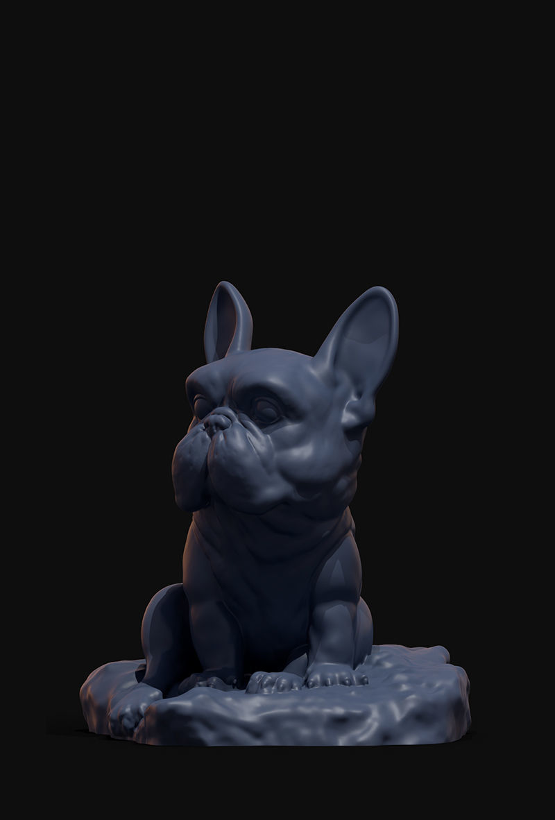 French Bulldog 3D print model_1