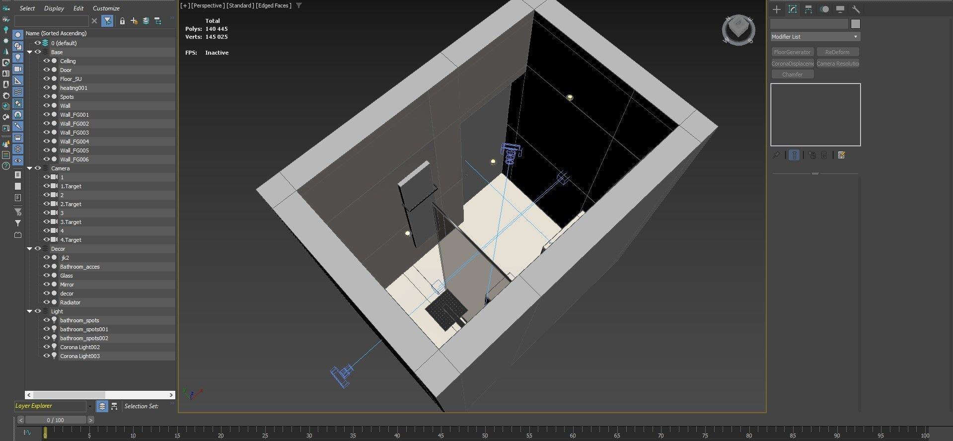 Bathroom Interior Scene for 3ds Max and Corona renderer 3d model 3D model_7