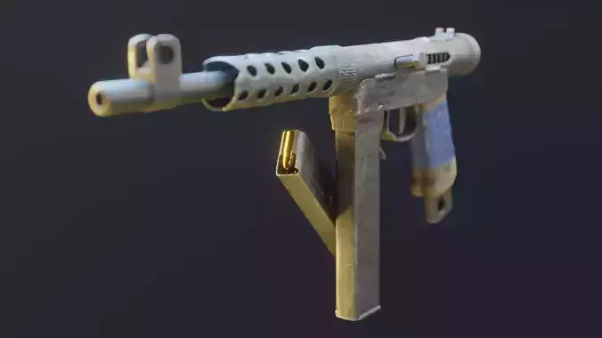 Makeshift Submachine Gun Low-poly 3D model