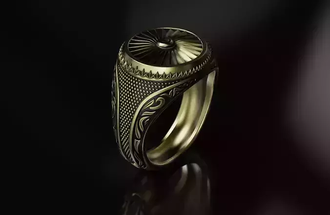 Jet engine turbine ring 3D print model