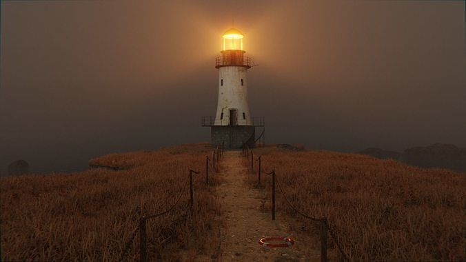 Lighthouse 3d Scene 3D model 7