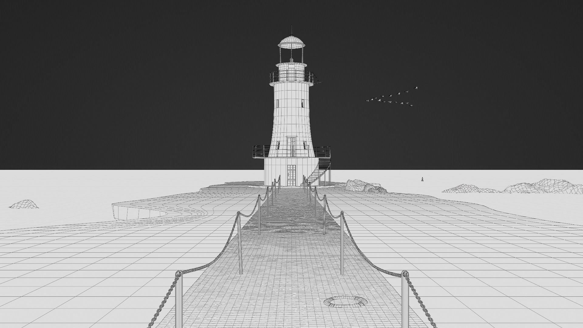Lighthouse 3d Scene 3D model_12