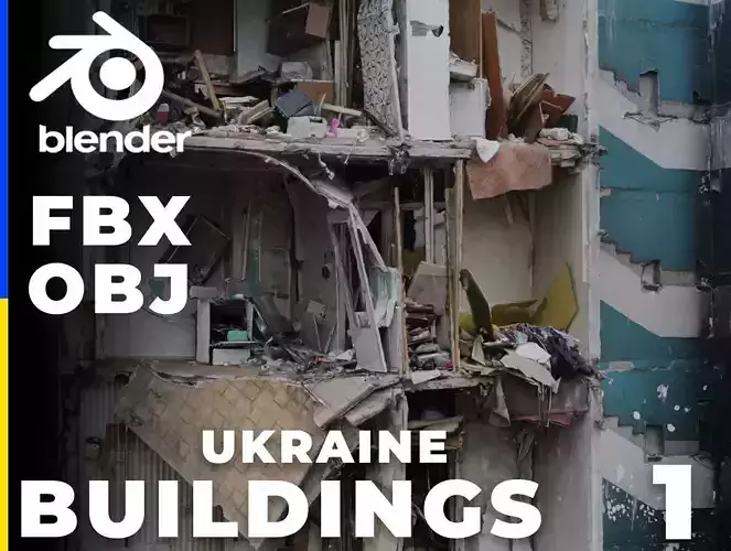 SCANS from Ukraine Buildings set 1 3D model