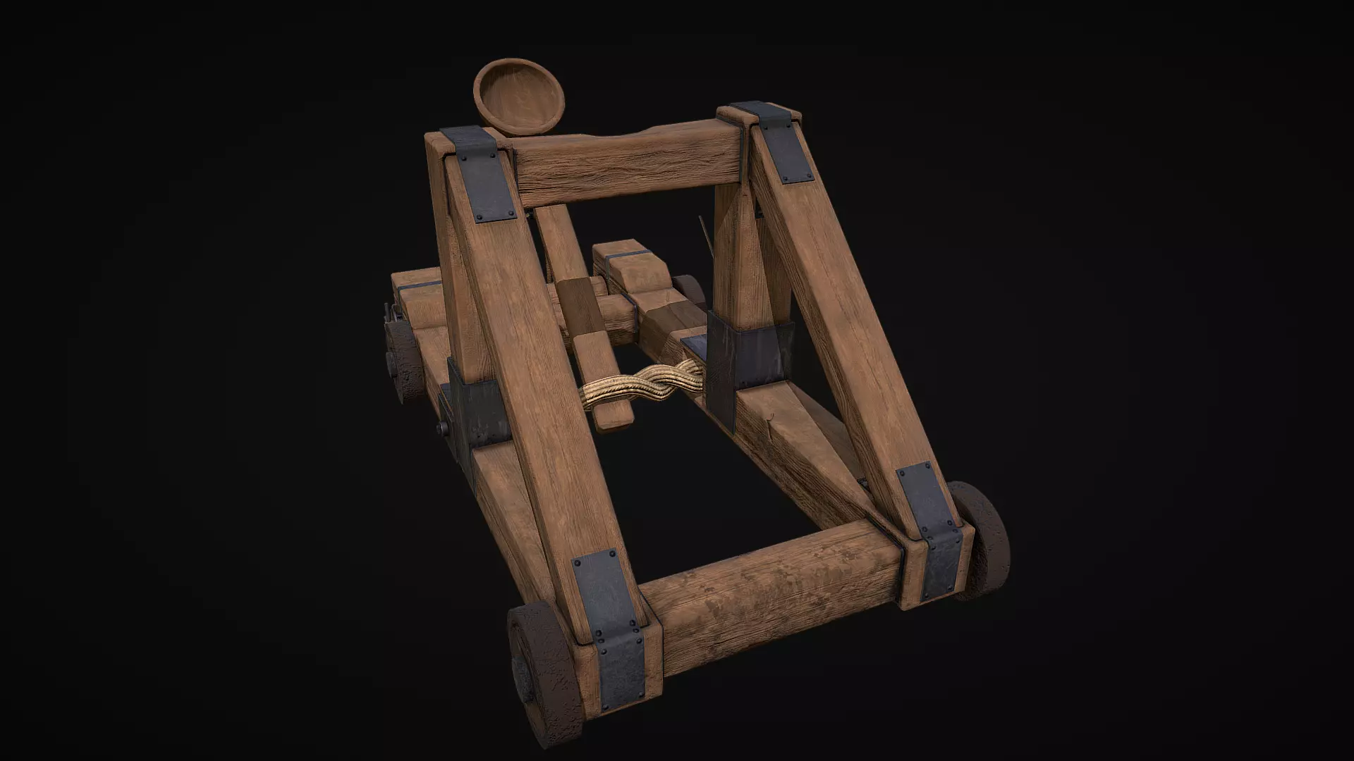 Catapult Low-poly 3D model