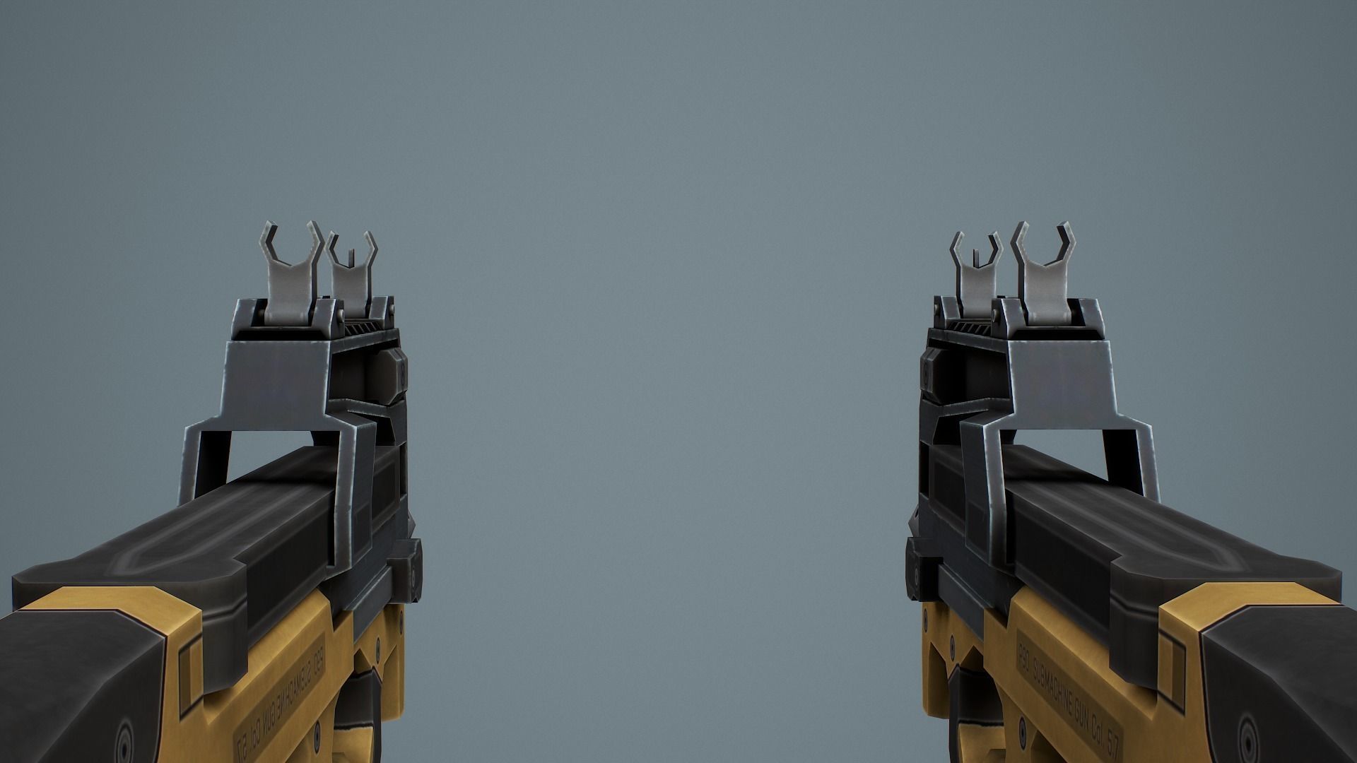 P90 Submachine Gun - Low Poly Game Ready Low-poly 3D model_7