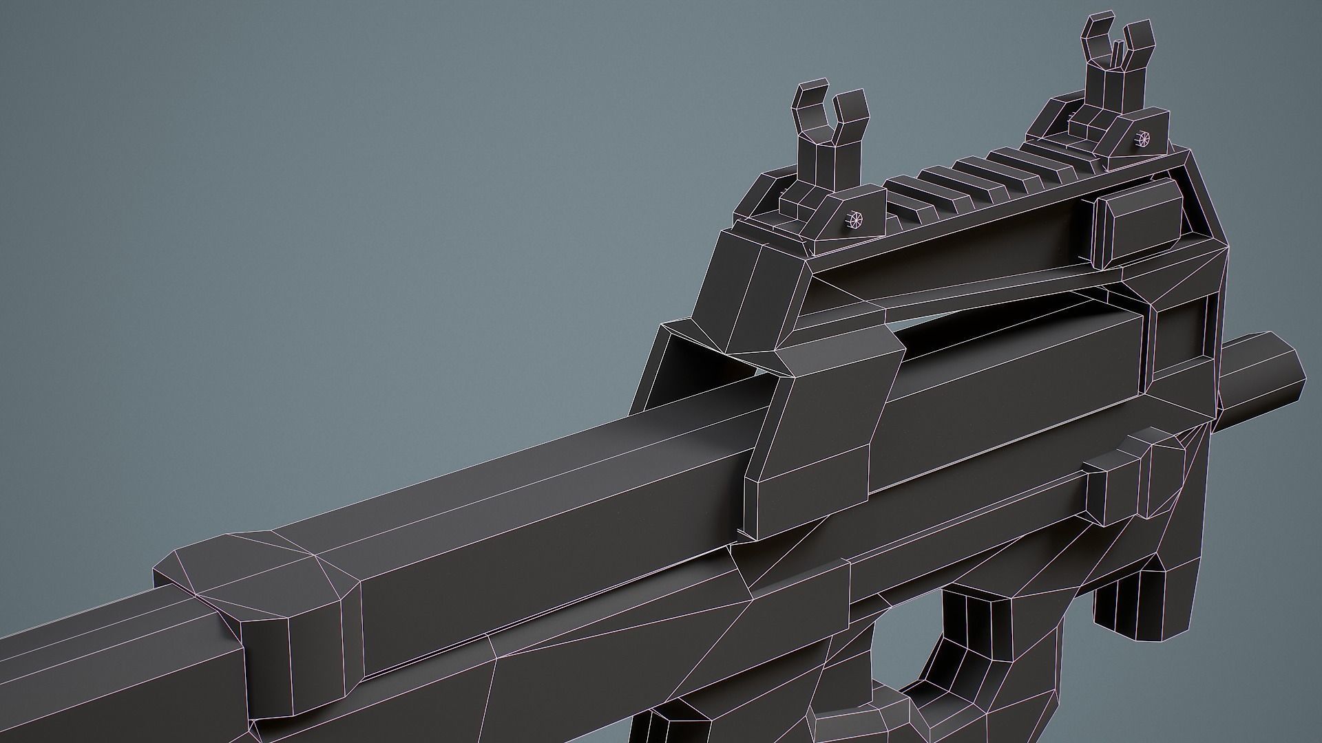 3D model P90 Submachine Gun - Low Poly Game Ready VR / AR / low-poly ...