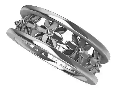 Patterned Ring 3D model Texture 3D print model