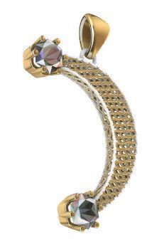 Minimalist Moon Pendant 3D Printable Jewelry Design 3D print model_13