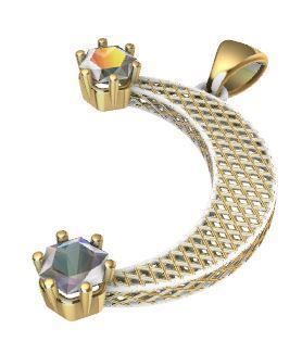 Minimalist Moon Pendant 3D Printable Jewelry Design 3D print model_9