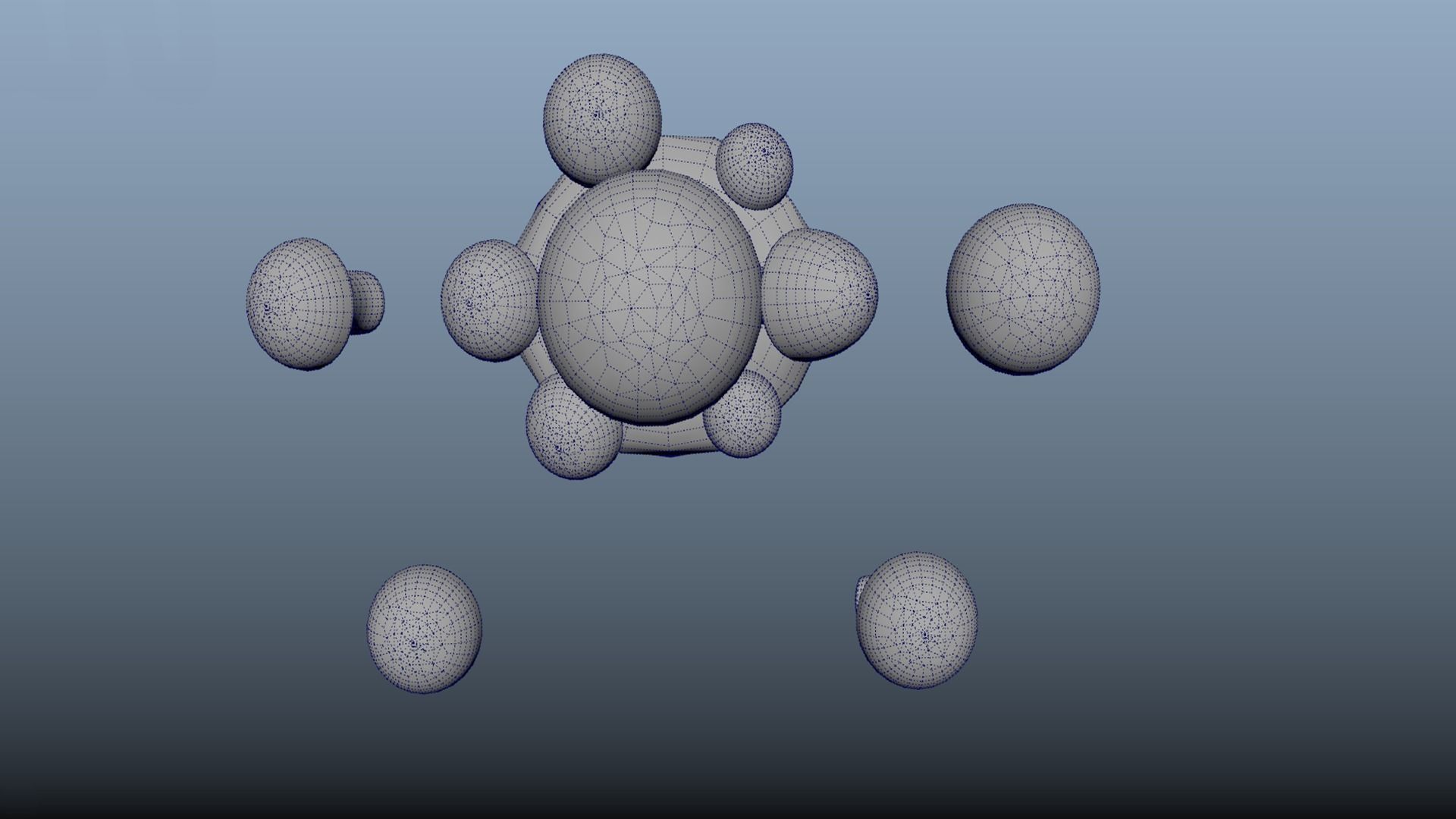 Stylized mushrooms mycelium game ready Low-poly 3D model_8