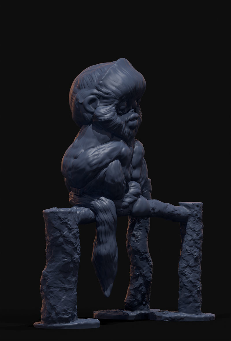 Golden Snub-nosed Monkey 3D print model_1