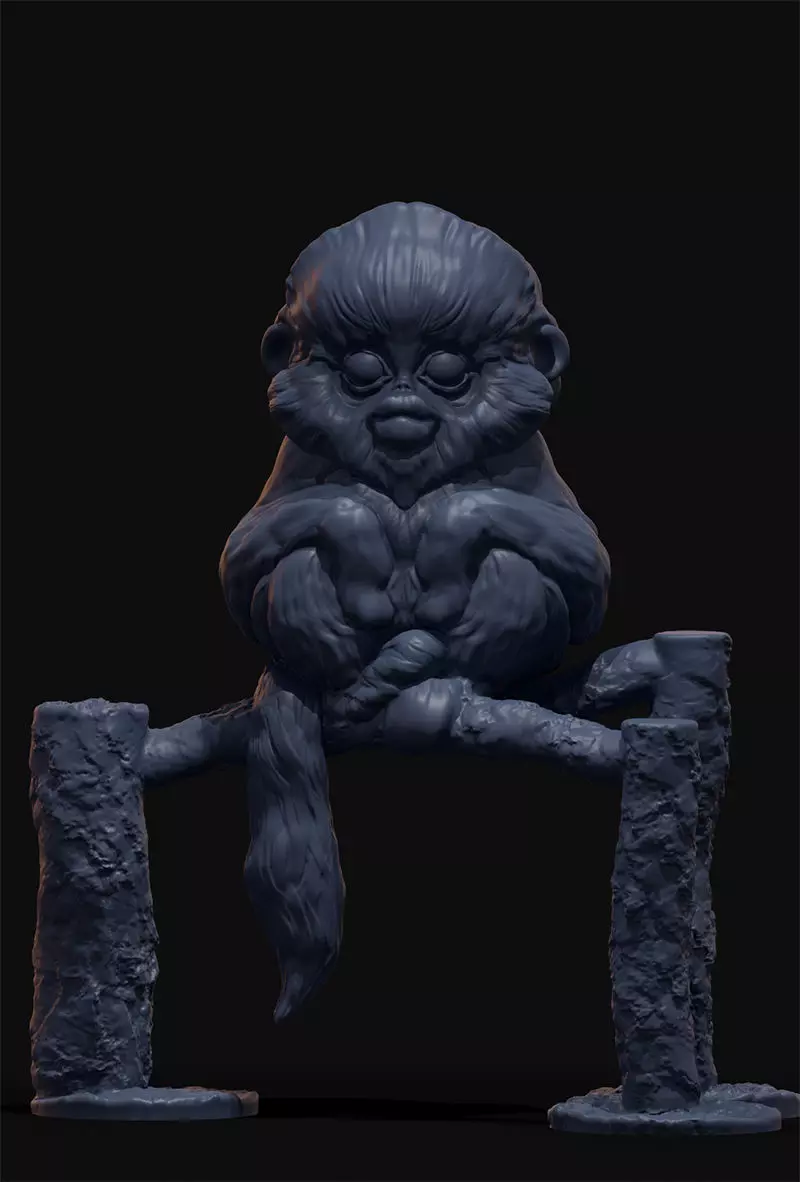 Golden Snub-nosed Monkey 3D print model_0