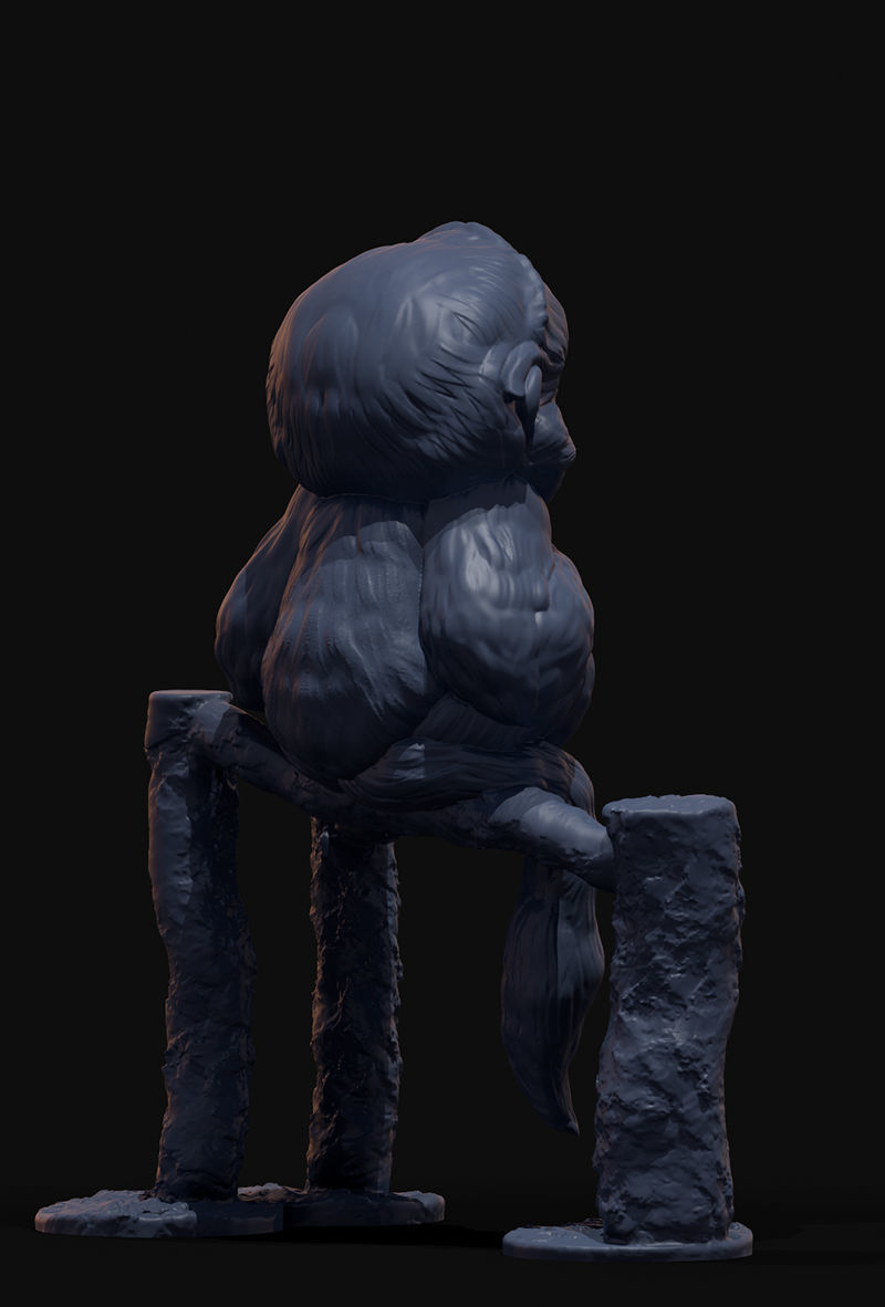 Golden Snub-nosed Monkey 3D print model_3