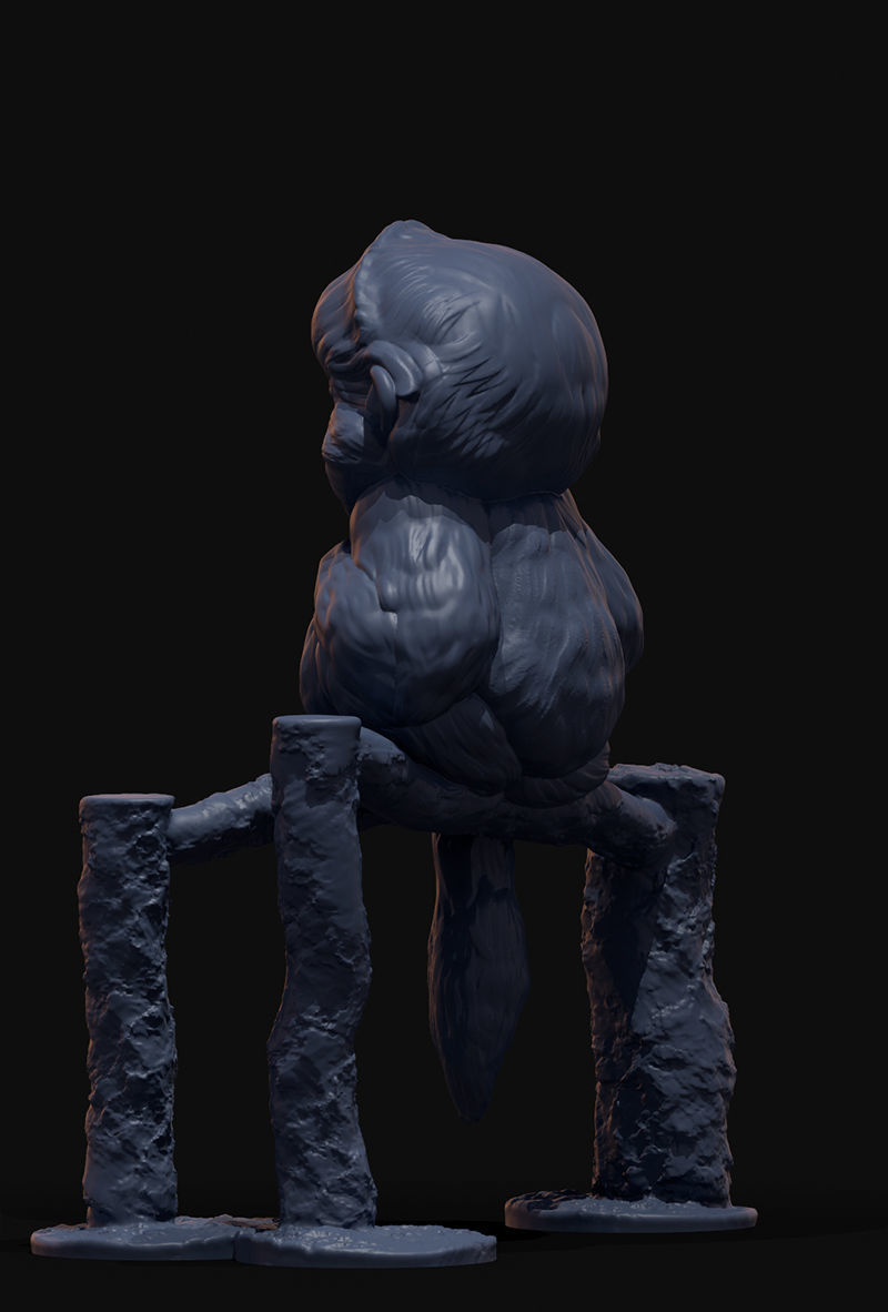 Golden Snub-nosed Monkey 3D print model_5