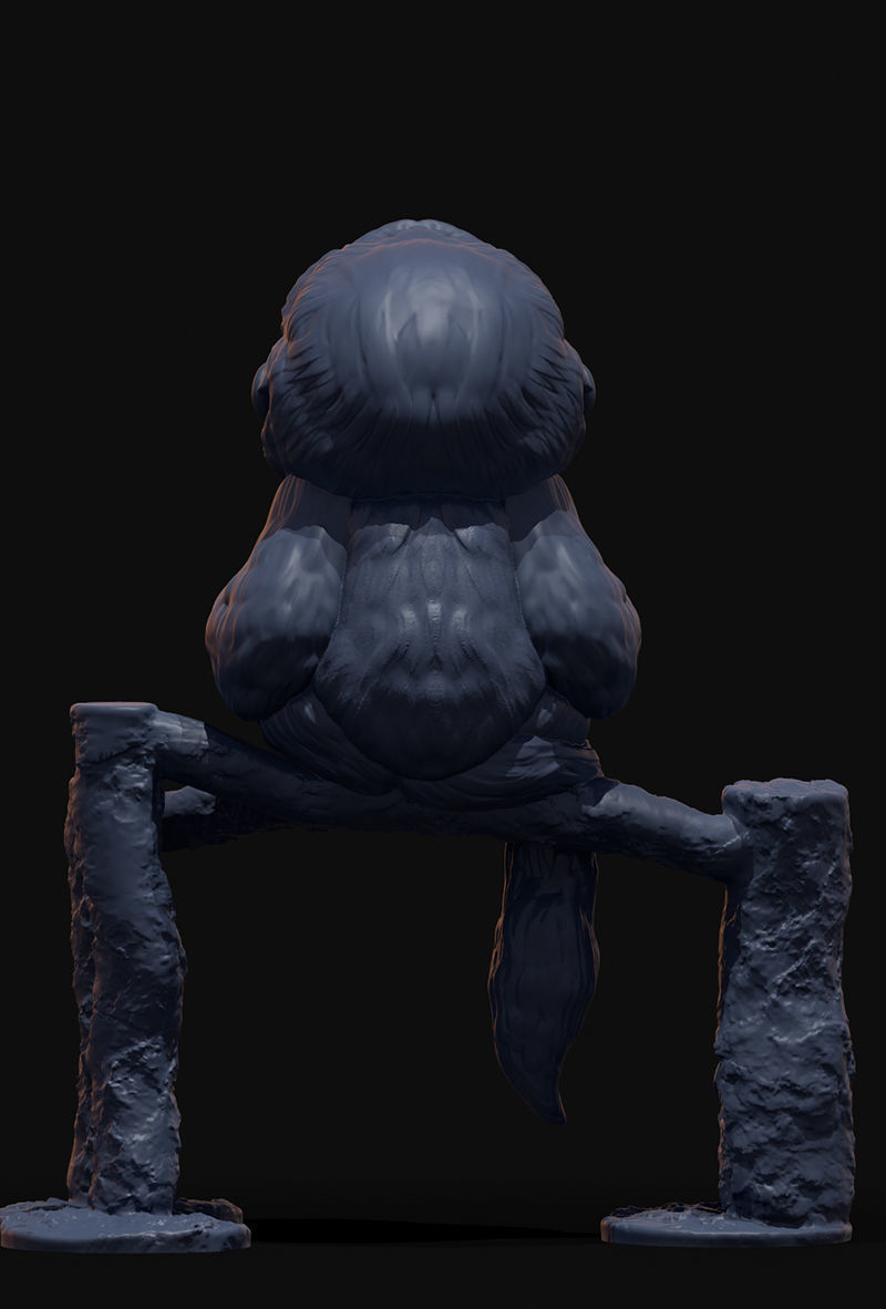 Golden Snub-nosed Monkey 3D print model_4