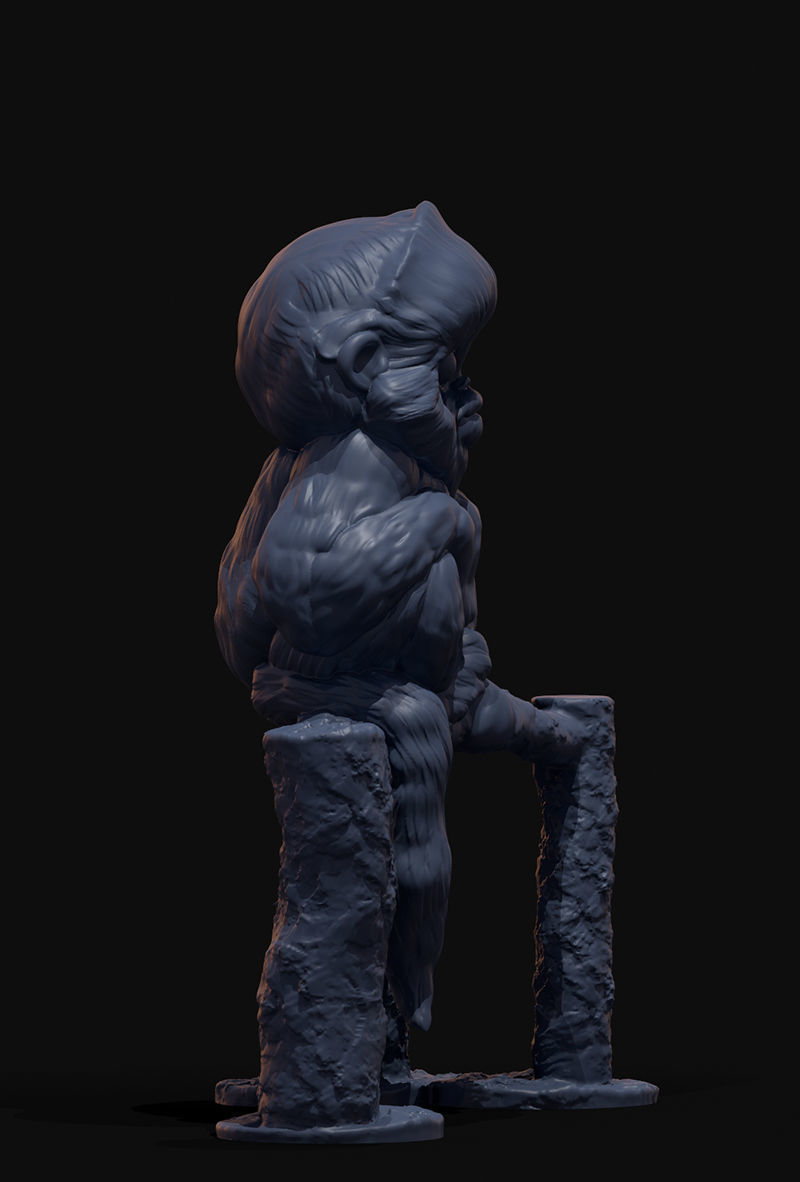 Golden Snub-nosed Monkey 3D print model_2