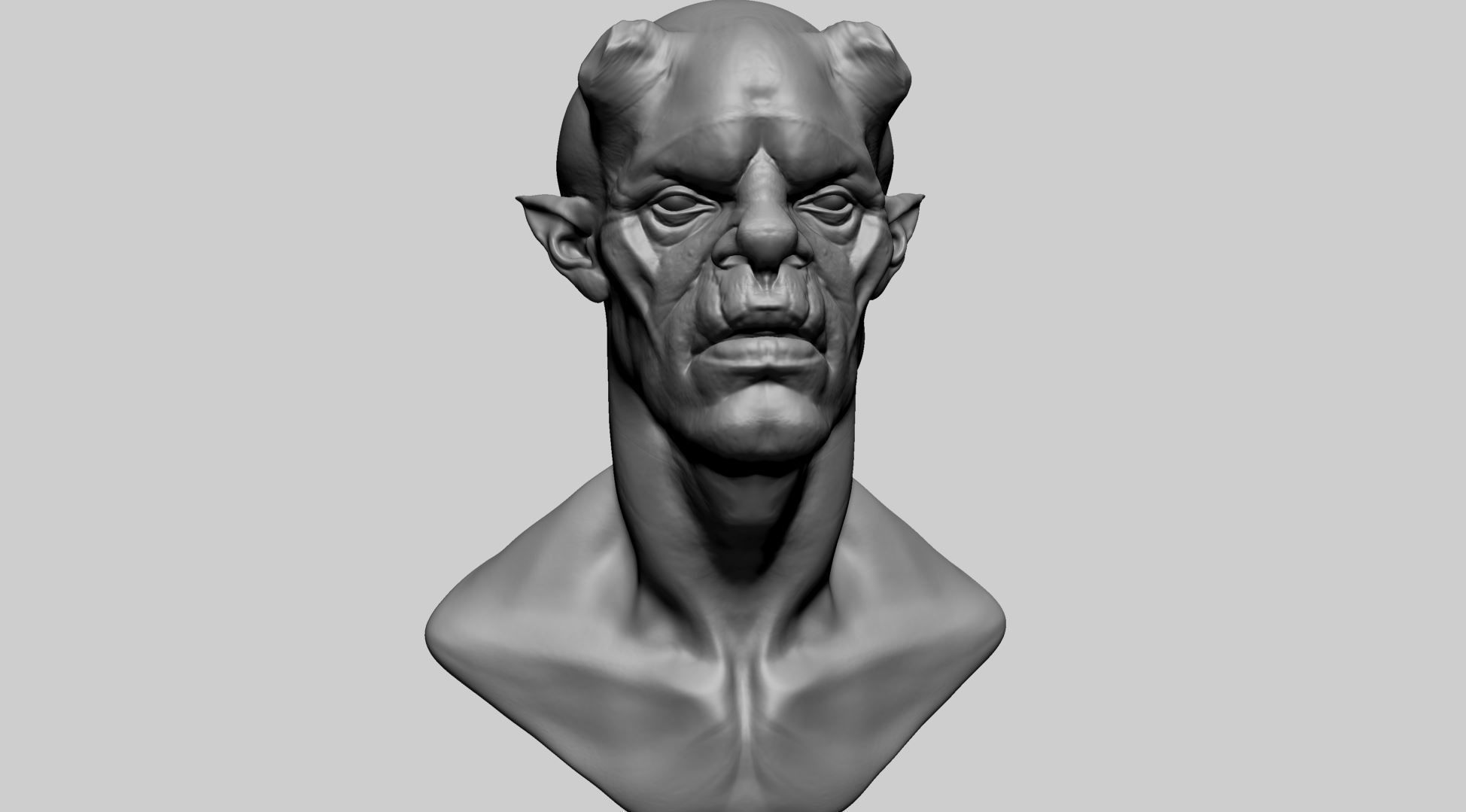 Creature Head A1 3D model_1