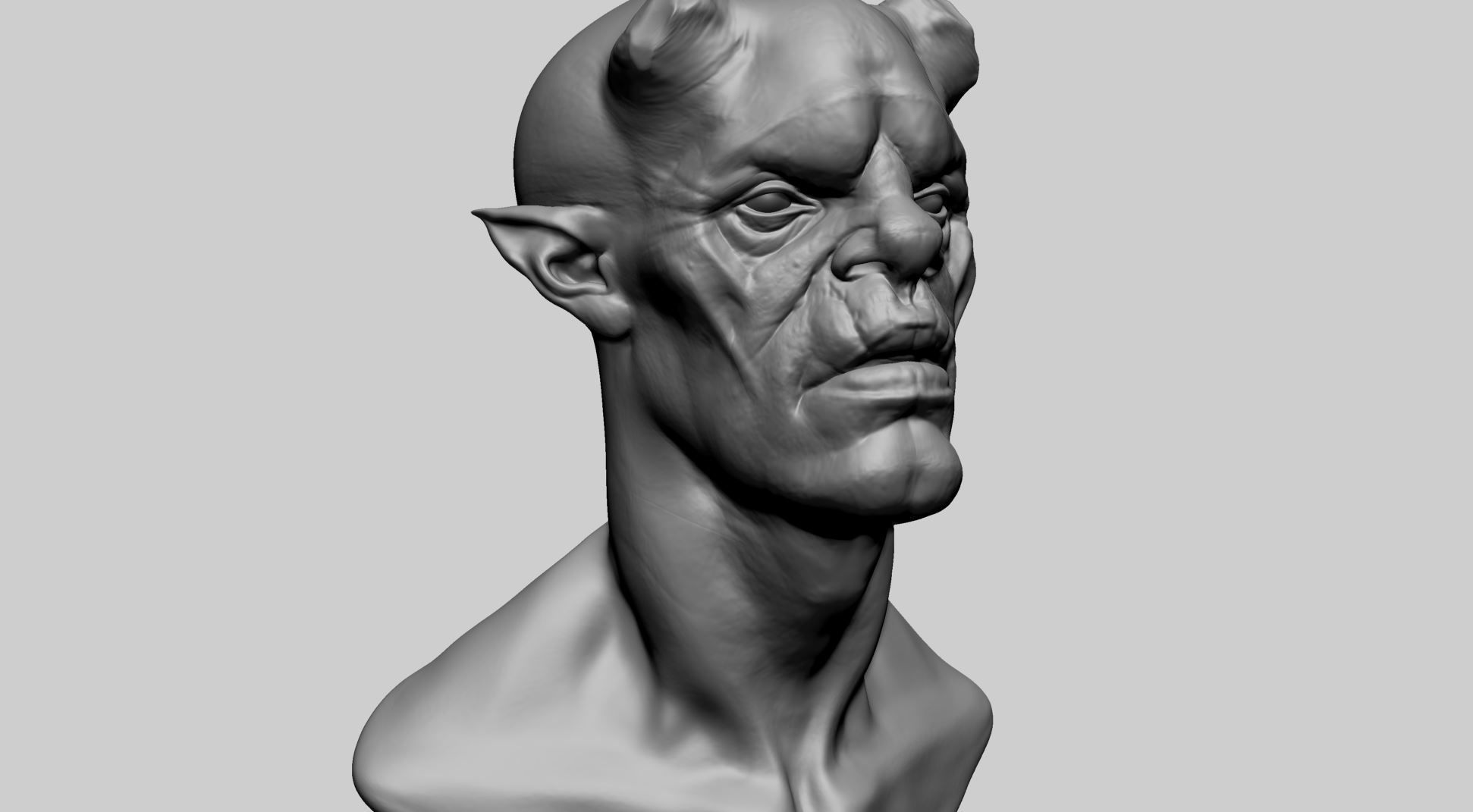 Creature Head A1 3D model_9