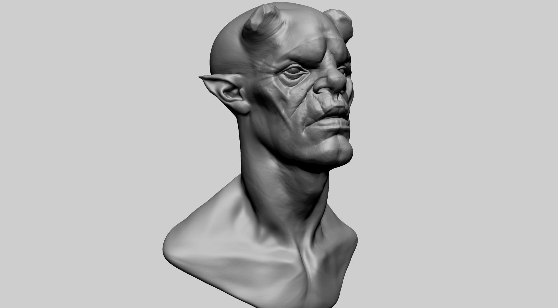 Creature Head A1 3D model_2