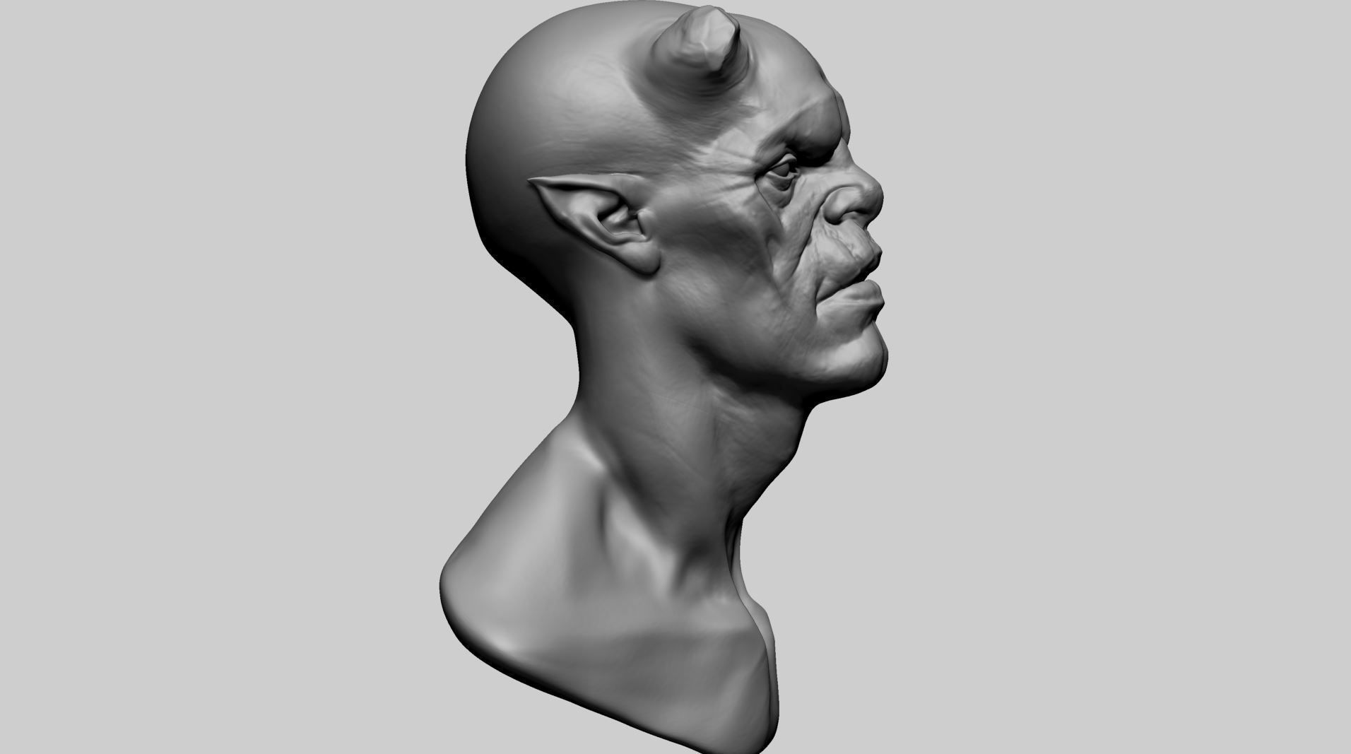 Creature Head A1 3D model_3