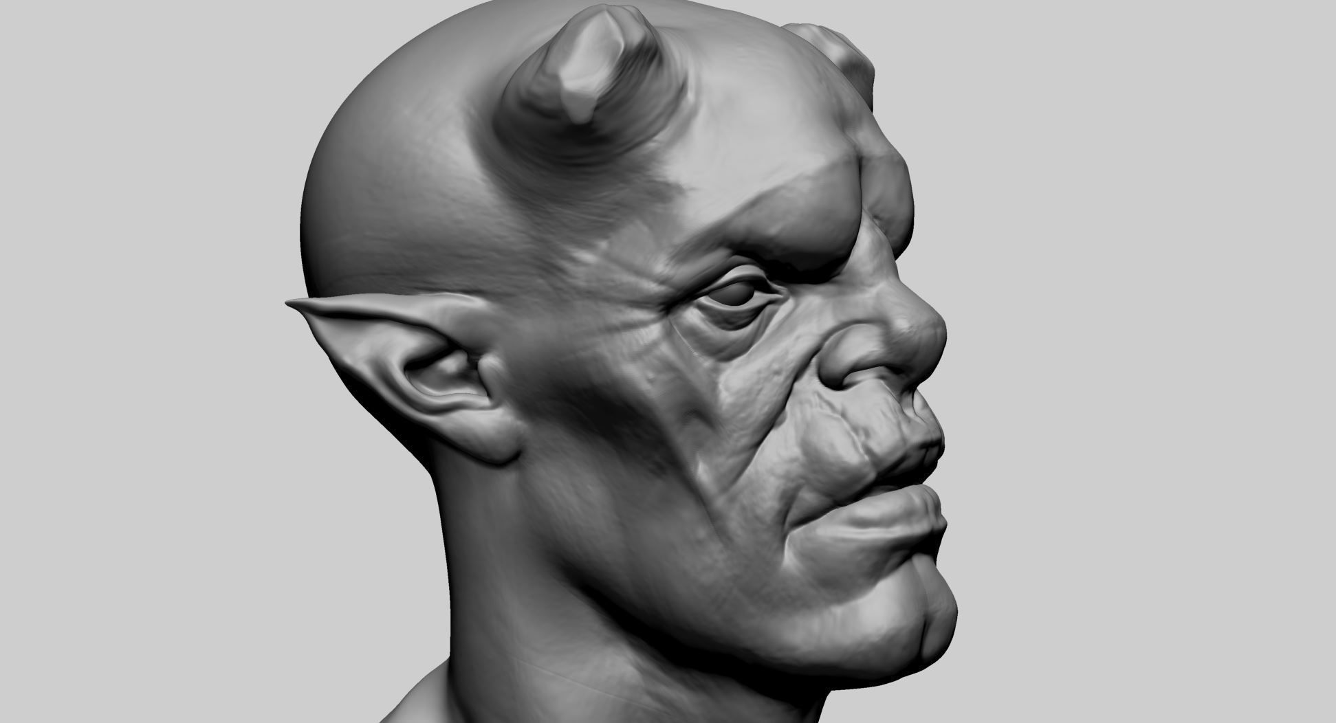 Creature Head A1 3D model_10
