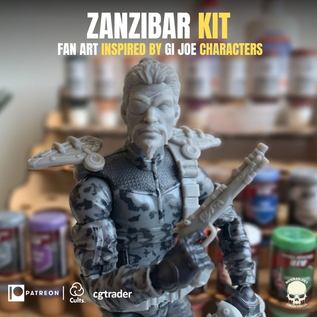 Zanzibar Kit 3D printable File For Action Figures 3D print model_11