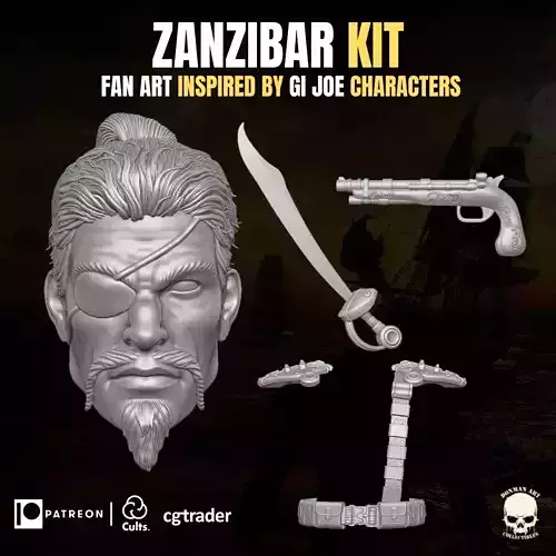 Zanzibar Kit 3D printable File For Action Figures
