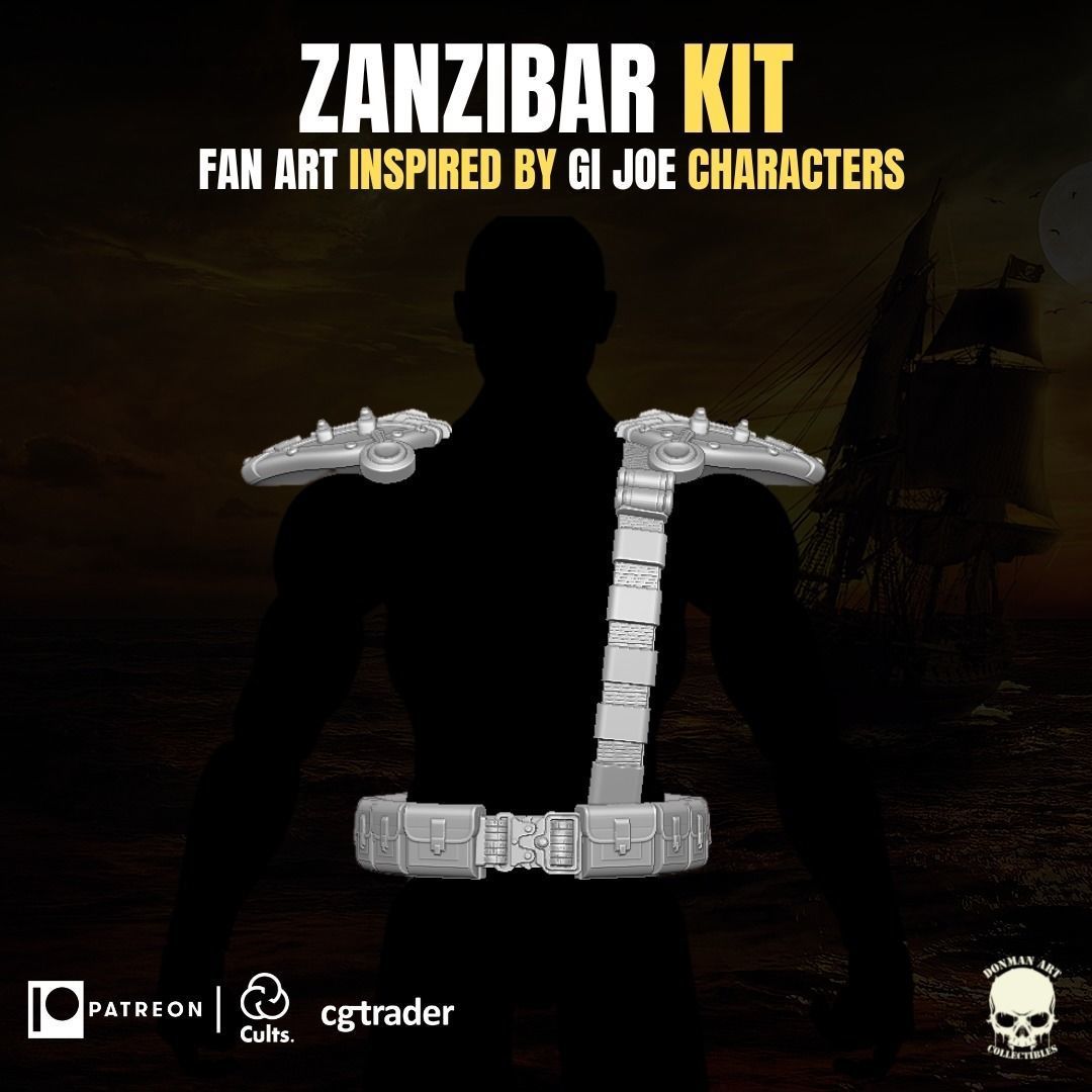Zanzibar Kit 3D printable File For Action Figures 3D print model_10