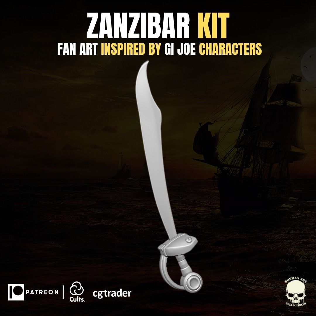 Zanzibar Kit 3D printable File For Action Figures 3D print model_2